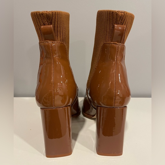 Steve Madden Cognac Patent Scavenge Booties - Picture 3 of 5